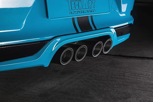 TECHART exhaust system with valve control and centered outlet