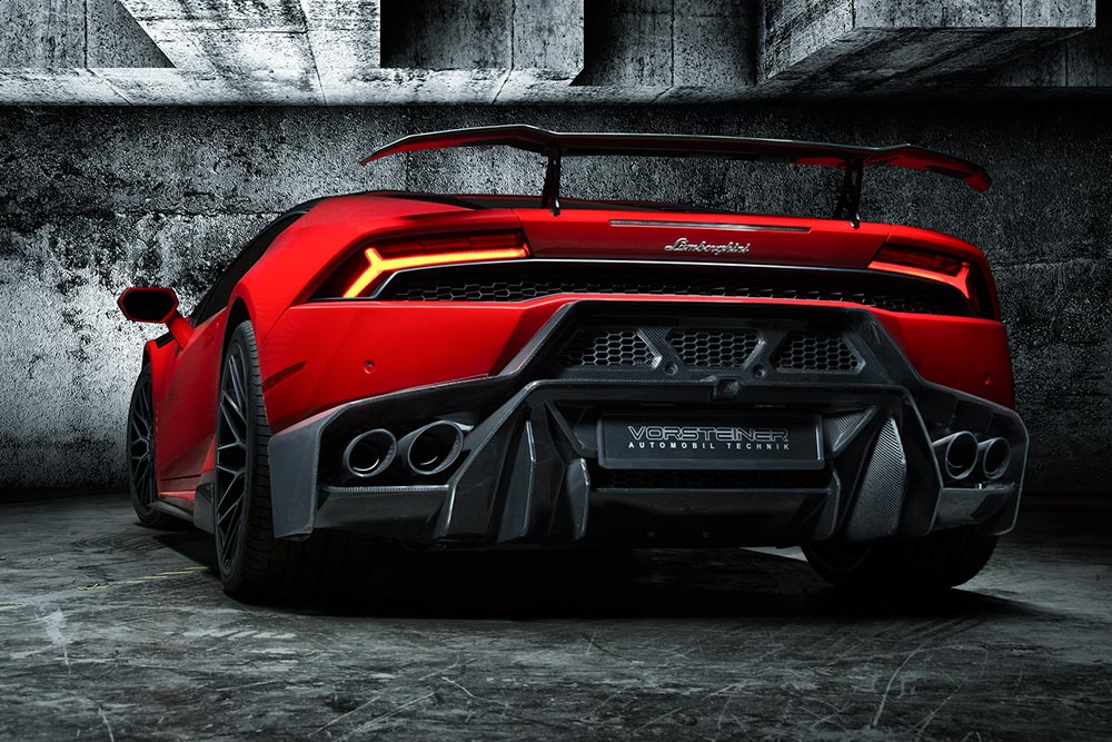Vorsteiner Lamborghini Huracan carbon Novara Edizione Aero Wing Blade & Aluminum Uprights - Image 3